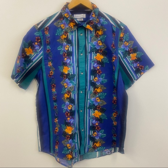 Urban Outfitters Shirts Uo Urban Outfitters Mens Hawaiian Shirt Blue Poshmark